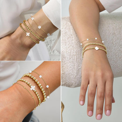 PEALICIOUS 2 STÜCK Gold Armmanschette für Damen, Arm Cuff Gold Minimalistisches Oberarmarmband für Mädchen, Stapelbare Armbandmanschetten, Verstellbare Armreifen Offen als Boho Valentinstag Schmuck Strand Sommer Geschenke