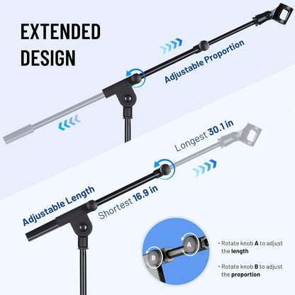 CAHAYA Mic Stand Floor Adjustable - A Game-Changer for Podcasters and Musicians