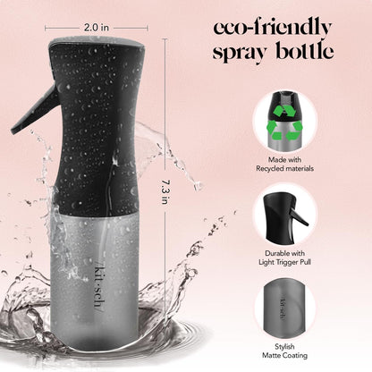Kitsch Sprühflasche für Haare – Kontinuierlicher Wasserzerstäuber mit ultrafeinem Sprühnebel für Hairstyling, Barbiere, Salons, Reinigung, Pflanzen, vielseitige Sprühflaschen – Aus recyceltem Kunststoff – Terrakotta, 150 ml