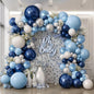 Blue White Silver