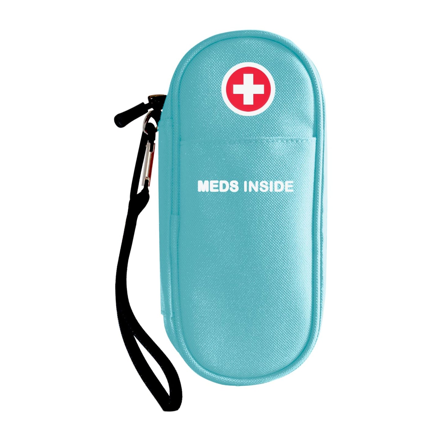 EpiPen Carry Case Insulated, Travel Medical Bag with YKK Zipper, Hold 2 Epi Pens or Auvi-Q, Anti-Histamine, Asthma Inhaler, Allergy Medicines, Emergency Medication Organizer Pouch, Red