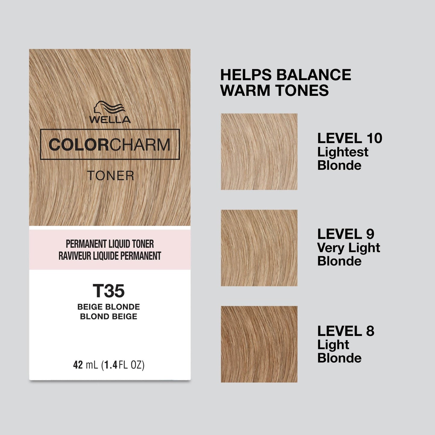 COLORCHARM Permanente Flüssigtönungen | Neutralisiert Gelbstich | Frei von Parabenen | Vegan | T18 Hellstes Aschblond | 41 ml