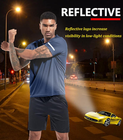 Boyzn 1er, 3er, 5er oder 7er Pack Herren-Trainings-Laufshirts, Dry Fit feuchtigkeitsableitendes T-Shirt, Gym Sport Kurzarm-T-Shirts