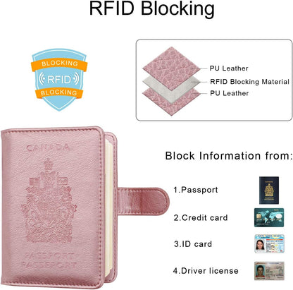 WALNEW RFID-blockierende Reisepasshülle Reisebrieftasche Schutzhülle