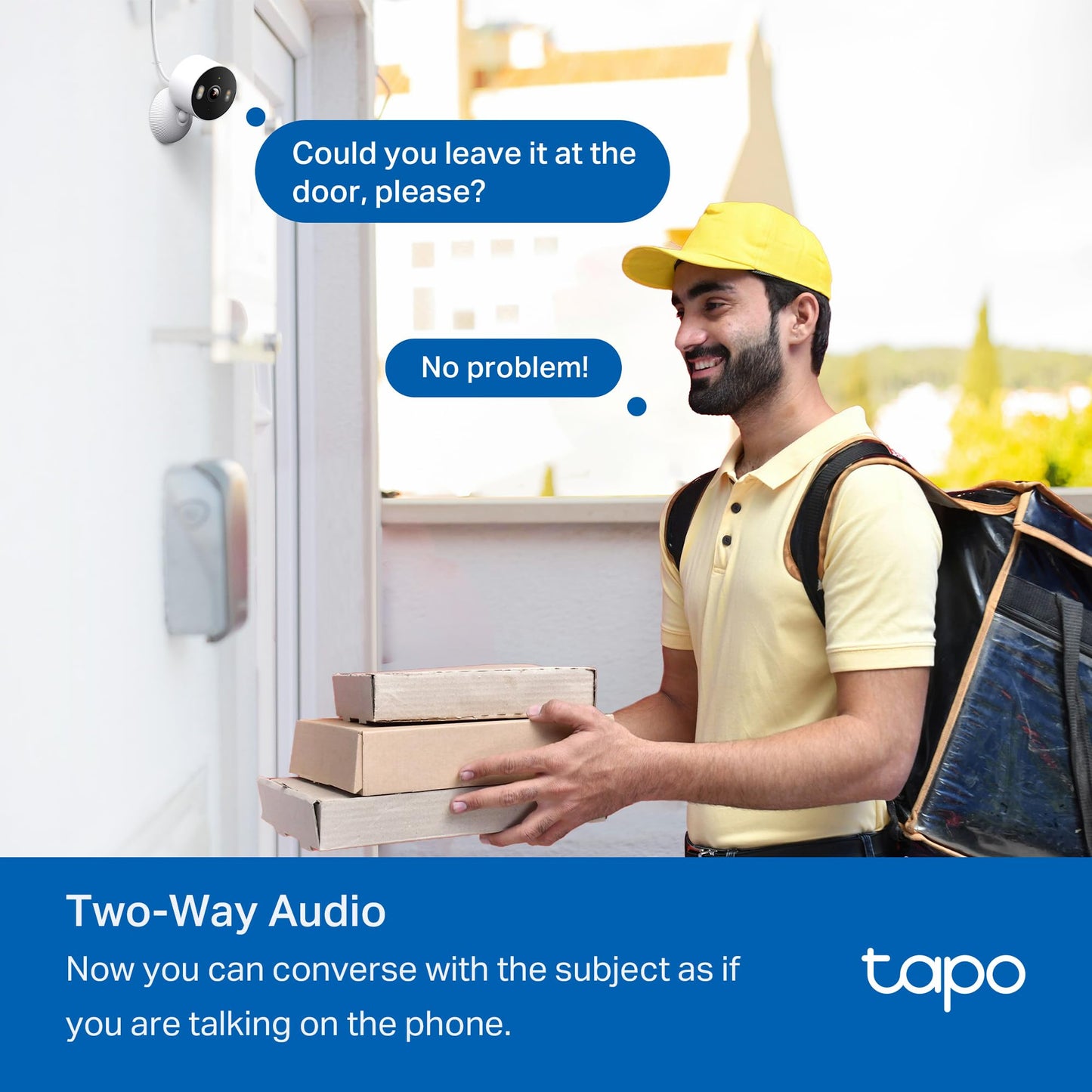 Tapo 1080P Indoor Wired Security Camera - Works as a Baby Monitor & Pet Camera, Motion Detection, 2-Way Audio, Siren, Night Vision, Subscription-Free Local Storage or Optional Cloud, C101