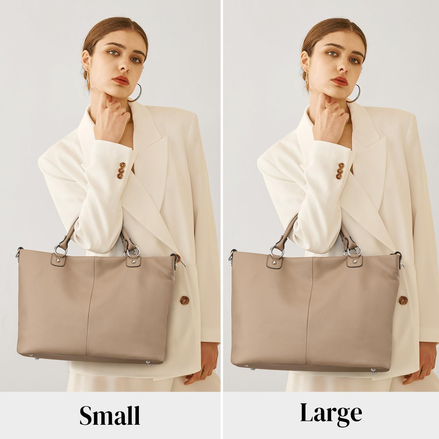 Kattee Damen Weiche Echtleder Tragetasche Schultertasche Handtasche