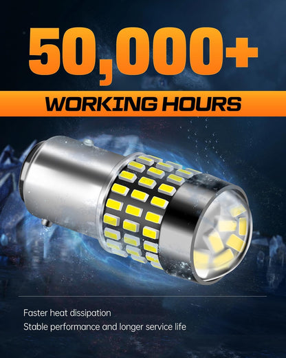 LUYED 3157 LED-Birnen Rückfahrlicht Xenon-Weiß 1800 Lumen Super Hell 78 SMD 3056 3156 3057 4157 LED-Birnen, Verwendet für Rückfahrlichter, Bremslichter, Rücklichter, Blinker, 2er-Pack