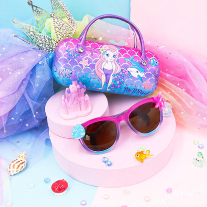 PinkSheep Sonnenbrille für Mädchen, polarisierte Sonnenbrille für Babys und Kinder mit Etui, Einhorn, Oval, Katzen, Herzbrillen, UV400-Schutz