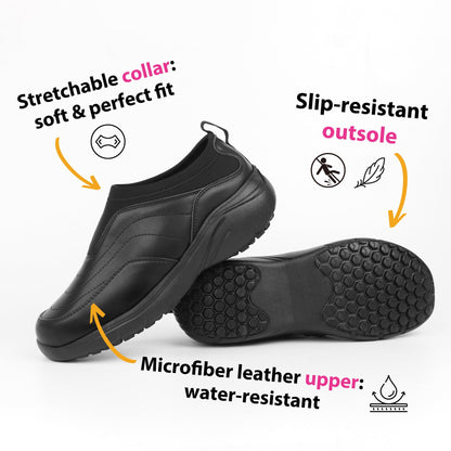 Hawkwell Women's Slip On Lightweight Nursing Shoes Slip Resistant Comfortable Medical Work Shoes