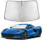 EcoNour Car Windshield Sunshade | Blocks 99% Heat & Keeps Interior Cool | Universal Fits Cars, SUVs, Trucks | Automotive Sun Screen, Visor & Car Accessories for Summer | Medium (64x32 Inches)