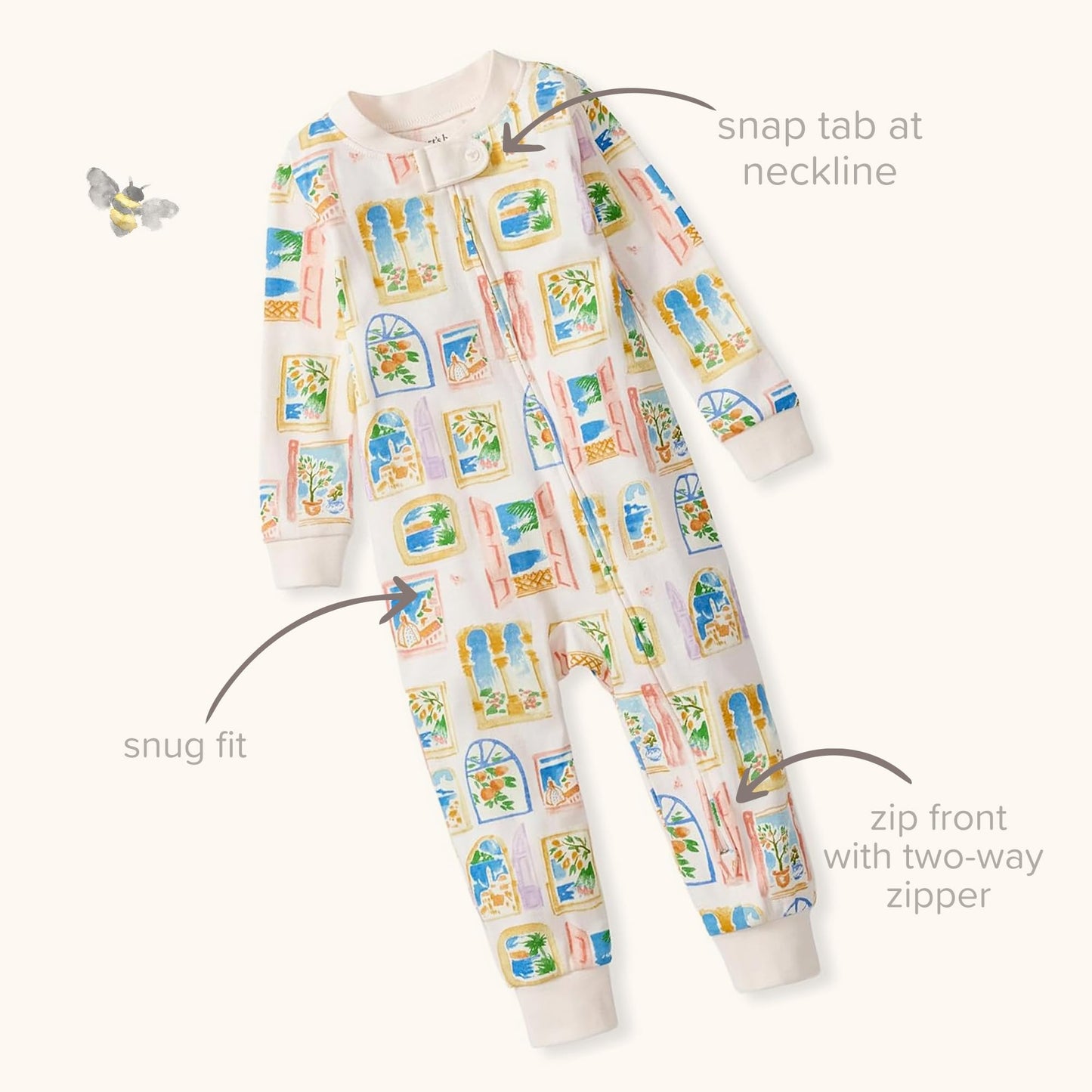 Burt's Bees Baby Unisex Footless Sleeper Pajama 100% Organic Cotton Snug-Fit 1-Piece Zip-Up Jumpsuit for Toddlers
