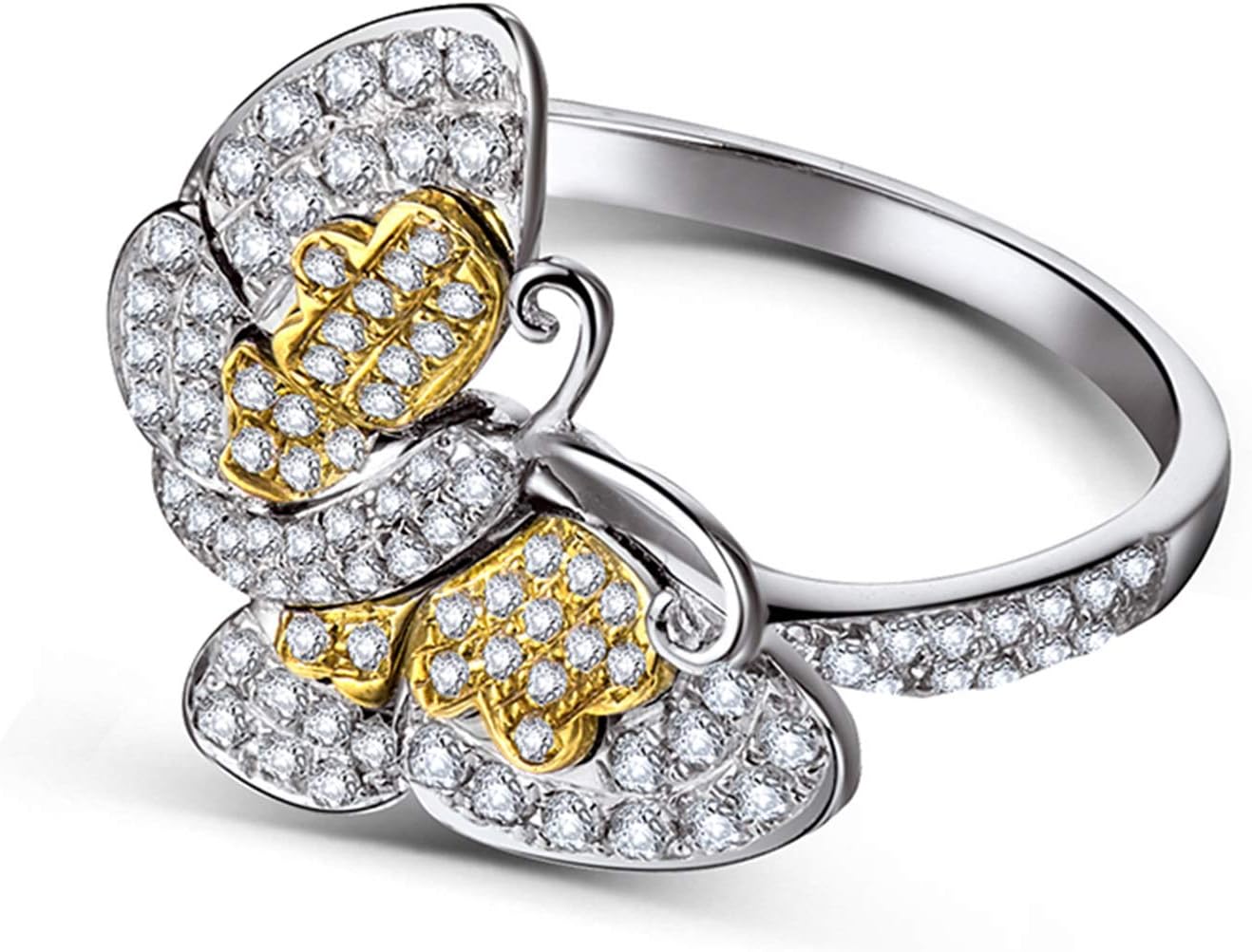 Womens's Wedding Rings, 0.5ct Cz Diamond Rings for Womens White Gold Ring for Girlfriend Gifts
