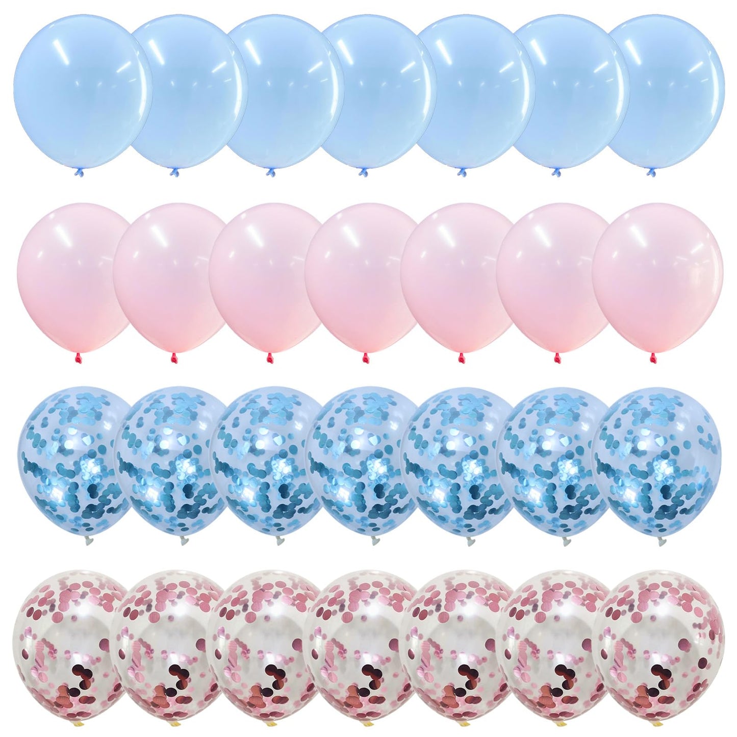 Pastellrosa und lilafarbene Ballons, 12-Zoll-Metallic-Lila-Flieder-Pink-Konfetti-Ballon-Set für Mädchen, Frauen, Kpop, Schmetterling-Geburtstag, Babyparty, Brautparty, Hochzeit, Prinzessin, Disco, Musikparty-Dekorationen