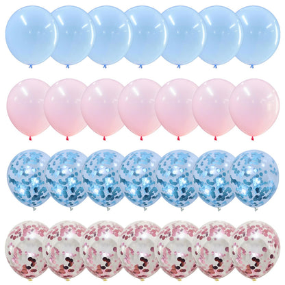 Pastellrosa und lilafarbene Ballons, 12-Zoll-Metallic-Lila-Flieder-Pink-Konfetti-Ballon-Set für Mädchen, Frauen, Kpop, Schmetterling-Geburtstag, Babyparty, Brautparty, Hochzeit, Prinzessin, Disco, Musikparty-Dekorationen