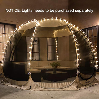 Alvantor Pop Up Screen House Tent, Instant Outdoor Gazebo with Mosquito Netting & UPF 50+ Sun Protection, Portable Canopy Shelter for Patio, Backyard, Camping (2-10 Person)
