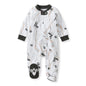 Burt's Bees Baby Boys Sleep and Play Pajamas, 100% Organic Cotton, One-piece PJs, Diagonal Zip Up Loose Fit Footie