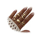 YEEZII Chunky Gold Rings for Women Non Tarnish, 18K Gold Plated Stackable Thumb Ring, Statement Women Rings Set