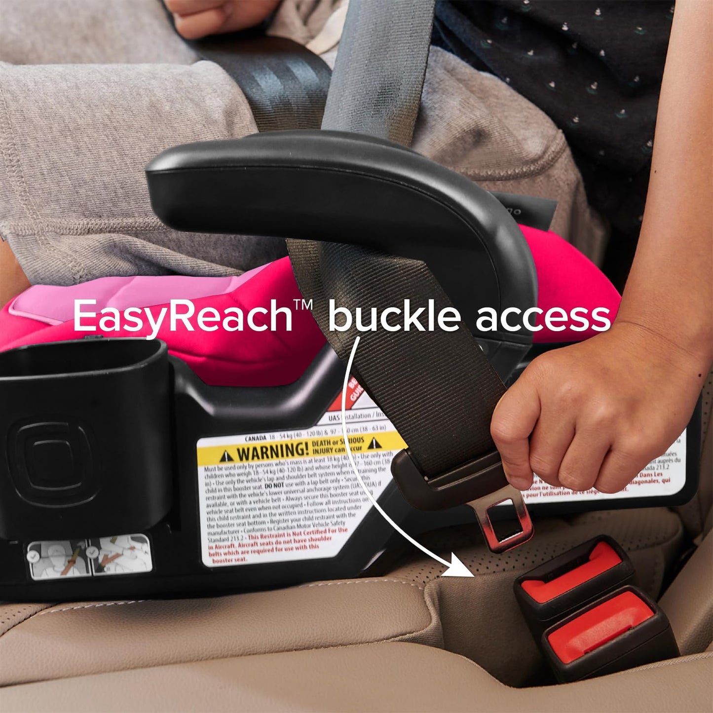 Diono Connect3 RXT Backless Booster, Slim Fit 3-Across in Many Mid-Sized Sedans and SUVs, for Children from 40-120 lbs., Lightweight with Latch connectors