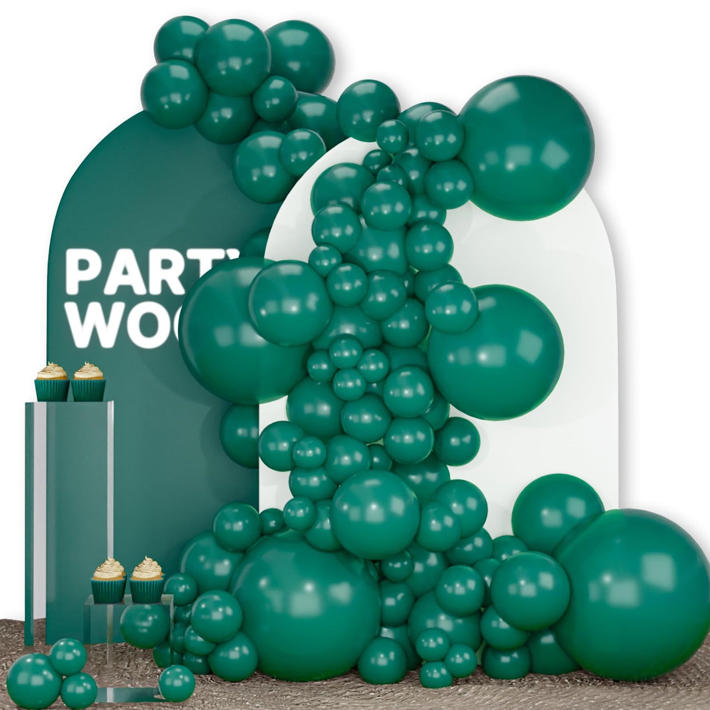 PartyWoo White Balloons 140 pcs Different Sizes of 18 12 10 5 Inch White Balloons Arch Kit Garland for Wedding Baby Shower Birthday Bridal Shower Graduation Engagement Party Decorations White-Y13