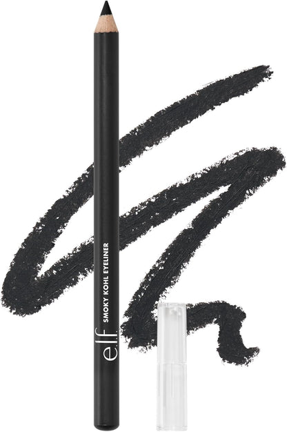 e.l.f. Smoky Kohl Eyeliner, Eye Pencil For Creating Long-Lasting, Bold, High-Pigmented Makeup Looks, Vegan & Cruelty-Free, Black Velvet
