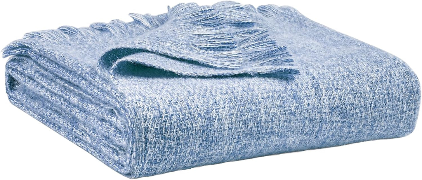 Cozy Up with the BOURINA Faux Cashmere Fringe Throw Blanket