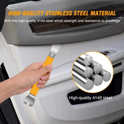 GOOACC 5PCS Auto Trim Removal Tool Kit No-Scratch Pry Tool Kit for Car Door Clip Panel & Audio Dashboard Dismantle -5PCS