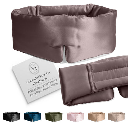 SUNDAYSILKS™ Exclusive Mulberry Silk Sleep Mask | Soft Eye Covers, Blackout Sleeping Mask for Women & Men | Silk Eye Mask for Sleep, Travel, and Relaxation | Antifaz para Dormir [Nude Champagne]