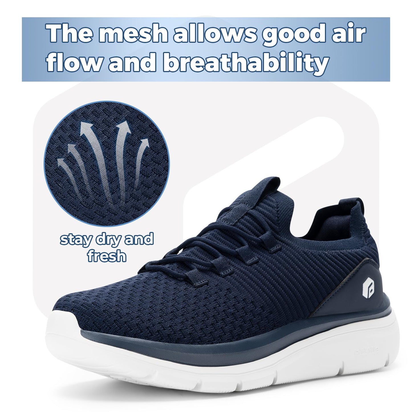 FitVille Extra Wide Slip on Shoes for Men, Lightweight and Breathable Mens Wide Slip on Shoes Max Cushioning