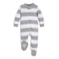 Burt's Bees Baby Boys Sleep and Play Pajamas, 100% Organic Cotton, One-piece PJs, Diagonal Zip Up Loose Fit Footie