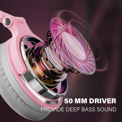 OneOdio Pro-10 Over-Ear Kabelkopfhörer für Schule Studio-Monitor & Mixing DJ Stereo-Headsets, 50mm Neodym-Treiber, Inline-Mikrofon, 3,5mm/6,35mm Klinke für Verstärker Computer Aufnahme Telefon Klavier Gitarre