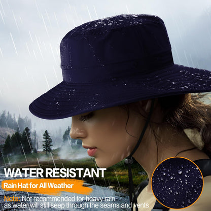 Sonnenhut für Herren und Damen UPF 50+ Schutz – Breiter Krempenhut für Outdoor-Wandern, Wasserabweisender faltbarer Hut zum Angeln