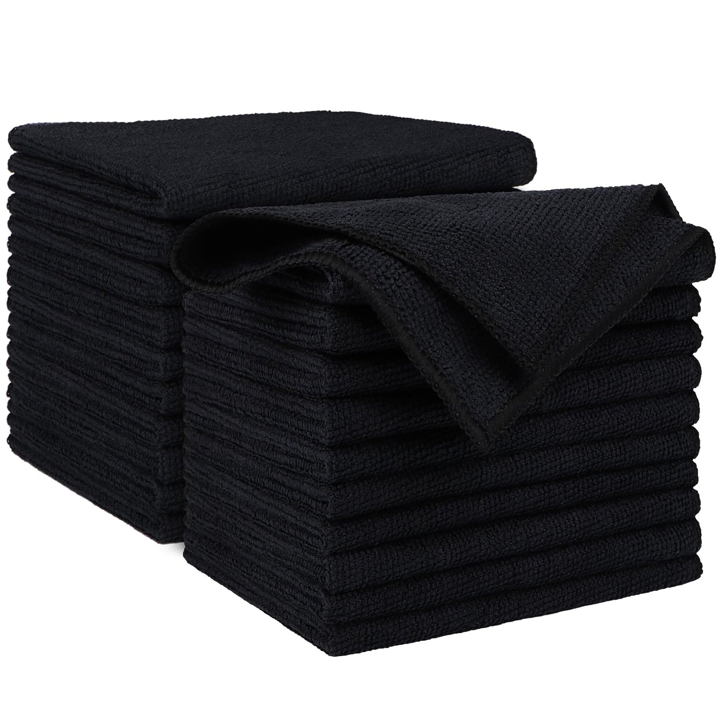 AIDEA Microfiber Cleaning Cloth, 50PK, Microfiber Towels for Cars, Premium Wash Cloths, Dusting Cloth Cleaning Rags, Absorbent Towels for SUVs, House, Kitchen, Window, Cleaning Supplies12×12"