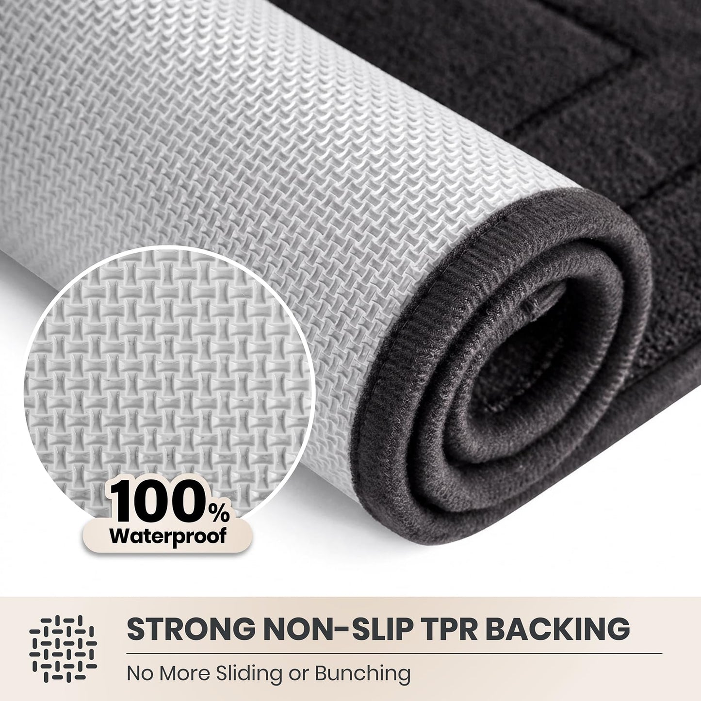 PURRUGS Dirt Trapping Door Mat 32" x 70", Non-Slip/Skid Machine Washable Entryway Rug, Dog Doormat, Super Absorbent Welcome Mat for Muddy Wet Shoes and Paws, Grayish Brown