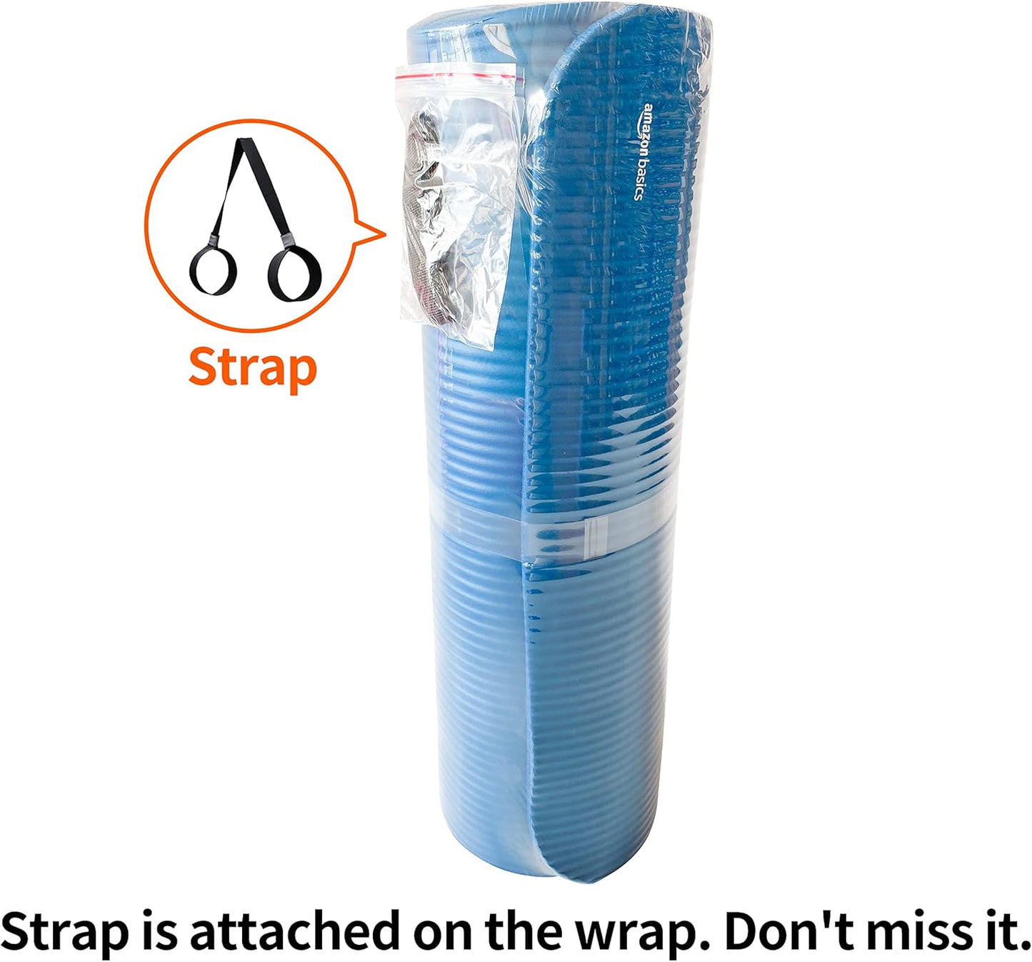 Amazon Basics Dicke Übungs-Yogamatte mit Tragegurt