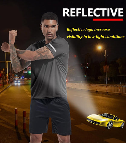 Boyzn 1er, 3er, 5er oder 7er Pack Herren-Trainings-Laufshirts, Dry Fit feuchtigkeitsableitendes T-Shirt, Gym Sport Kurzarm-T-Shirts