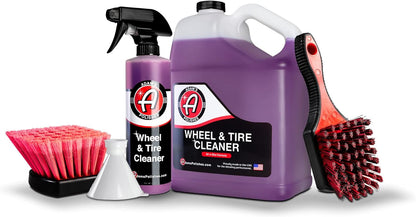 Adam’s Wheel & Tire Cleaner - A Chemical Formula That Combines Our Wheel Cleaner & Tire & Rubber Into An All In One Formula - Works On Alloy Chrome Aluminum Clear-Coated Painted Rims (Collection)