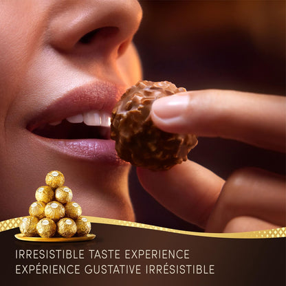 FERRERO ROCHER Caja de Regalo de Chocolate con Leche y Avellanas, 48 Unidades, Regalo Ideal para Anfitrionas, 600g
