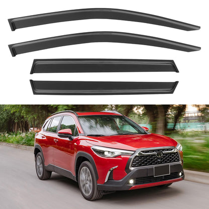 Window Visors Rain Guards for 2015-2026 Ford F150 SuperCrew & 2017-2026 F-150 Raptor F250 F350 F450 F550 Super Duty Crew Cab, Out-Channel Window Vent Deflectors Visors Shades Protectors