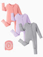 PATPAT Baby Footies Boys Girls - Bamboo Viscose - Zipper & Non-Slip Soles Romper Mitten - Footed & Footless Infant Clothes