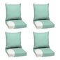 Arden Outdoor Foam Deep Seat Cushions Set, 24x24, Premium High-Density Foam, Never Flattens, Weather-Proof for Patio Chair Sofa Couch, Blue Shibori Stripe
