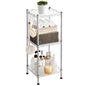 SONGMICS Storage Shelf, Small Metal Wire Shelving Unit, Adjustable Shelves, for Small Spaces, Garage, Bedroom, Living Room, Kitchen, Pantry, 5 Tier, 11.8 x 11.8 x 47.6 Inches, Ink Black ULGR123BH01