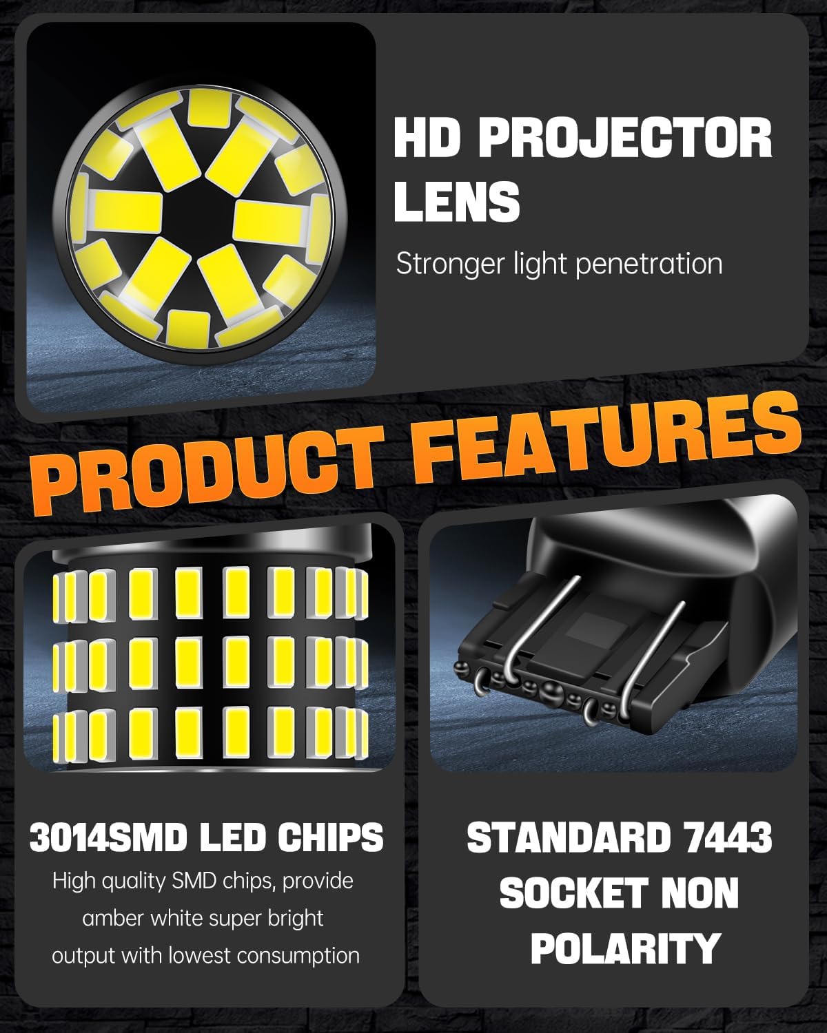 LUYED 3157 LED-Birnen Rückfahrlicht Xenon-Weiß 1800 Lumen Super Hell 78 SMD 3056 3156 3057 4157 LED-Birnen, Verwendet für Rückfahrlichter, Bremslichter, Rücklichter, Blinker, 2er-Pack