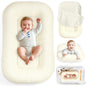Baby Lounger & Snuggle Nest for Newborn 0-24 Months, Baby Nest Supervised Breathable Cotton for Newborn, Breathable Portable Infant Lounnger for Travel and Home, Pink (Lounger Cover Included)