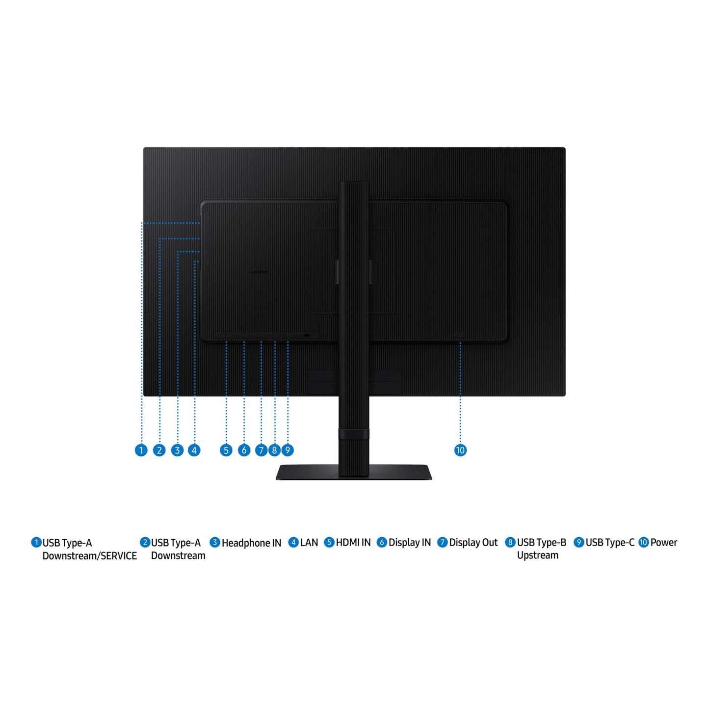 SAMSUNG 27" ViewFinity S6 (S60UD) Series QHD High Resolution Computer Monitor, 100Hz, HDR10, USB-C, Built-In LAN Port, Daisy Chain Support, Easy Setup, Height Adjustable Stand, LS27D606UANXGO, 2024