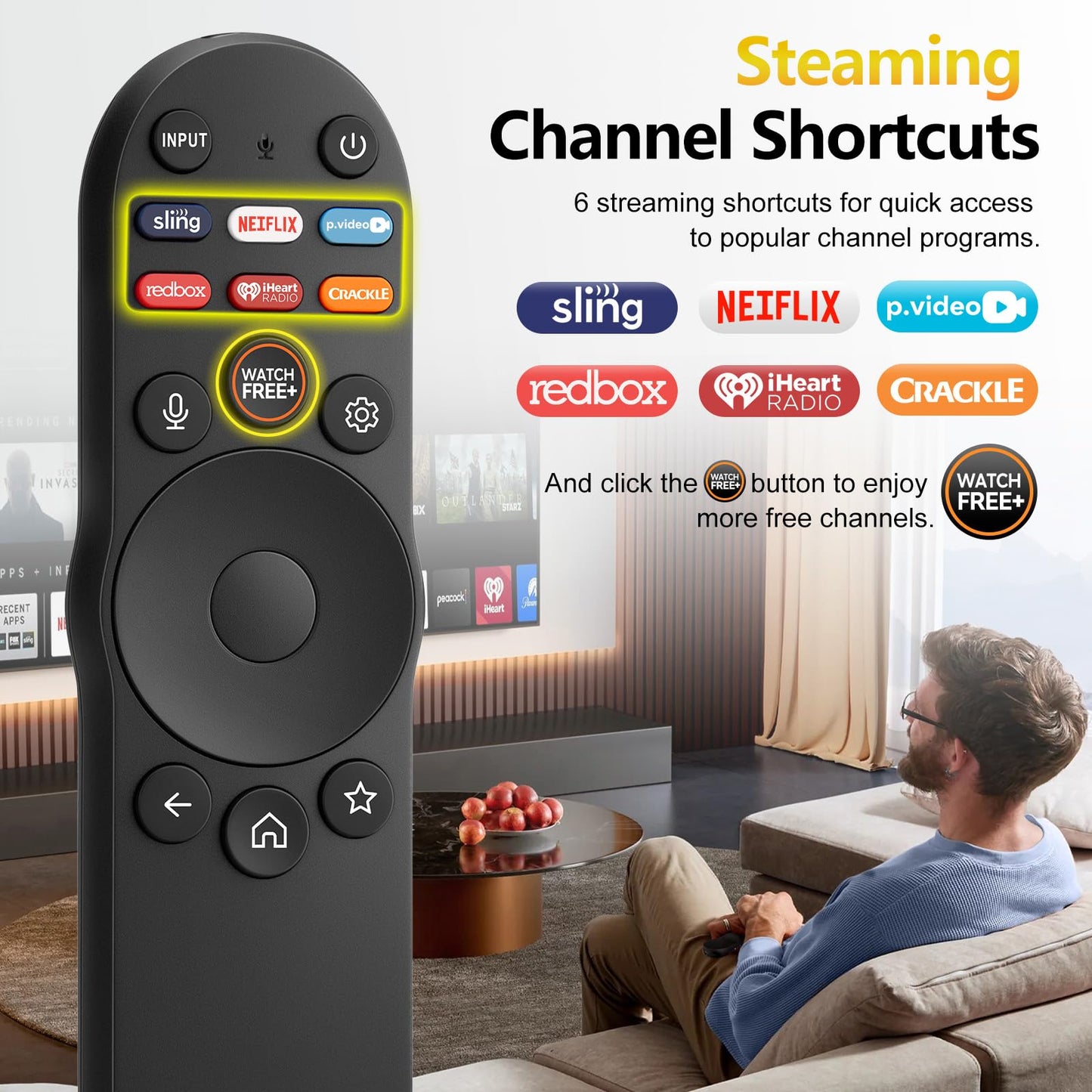 【Pack of 2】 Universal for Samsung-Smart-TV-Remote-Control Replacement for 2016-2026 All Samsung TVs