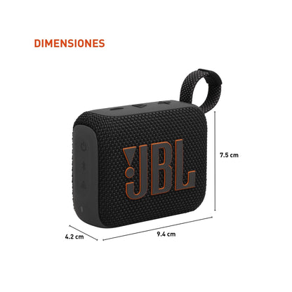 JBL Go 4 – Ultraportabler, wasserdichter und staubdichter Bluetooth-Lautsprecher, großer JBL Pro Sound mit kräftigem Bass, integrierter Akku für 7 Stunden Wiedergabe, teilweise aus recycelten Materialien hergestellt (Schwarz)