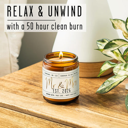 Mr. and Mrs. Est. 2026 Candle: A Thoughtful Gift for Newlyweds