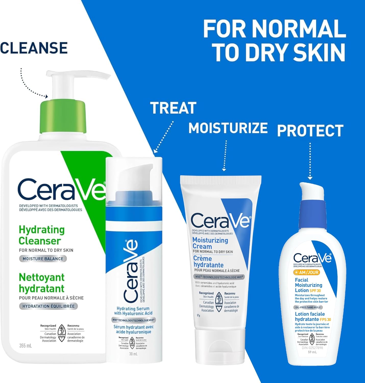 CeraVe Feuchtigkeitscreme, Tägliche Gesichts-, Hand- und Körpercreme für trockene Haut mit Hyaluronsäure und Ceramiden für Frauen und Männer. Für empfindliche Haut, ölfrei, nicht komedogen, parfümfrei, 539 Gramm