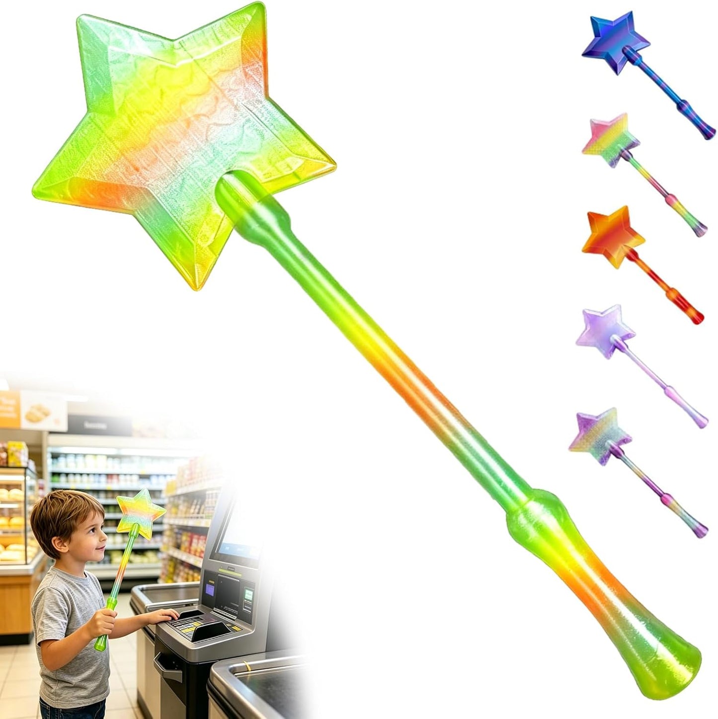 Credit Card Wand, Tap to Pay Wand, Magic Wand Credit Card Holder, Fairy Pay Wand - 3D Printed Contactless Payment Card Holder, Star Magic Fairy Wand for Easy NFC Checkout Debit & Credit Card Accessory-5