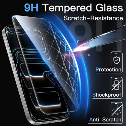 JETech Displayschutzfolie für iPhone 16 6,1 Zoll, gehärtetes Glas mit einfachem Installationstool, Case-Friendly, HD Klar, 3 Stück